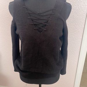 NWT Express black sweater, reversible